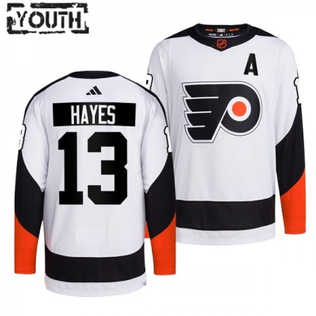 Dresovi Philadelphia Flyers Kevin Hayes 13 Adidas 2022-23 Reverse Retro 2.0 Bijela Authentic - Dječji Dresovi Philadelphia Flyers Kevin Hayes 13 Adidas 2022-23 Reverse Retro 2.0 Bijela Authentic - Dječji